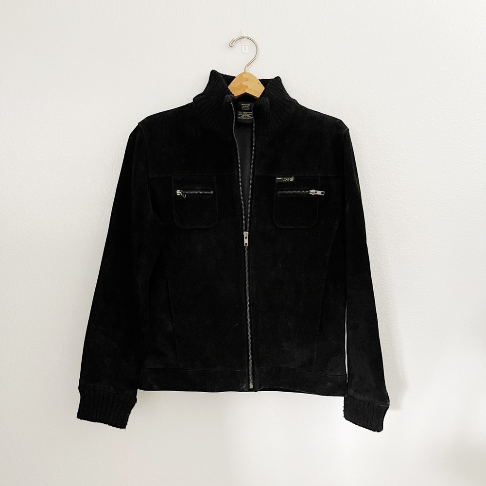 Split leather jacket